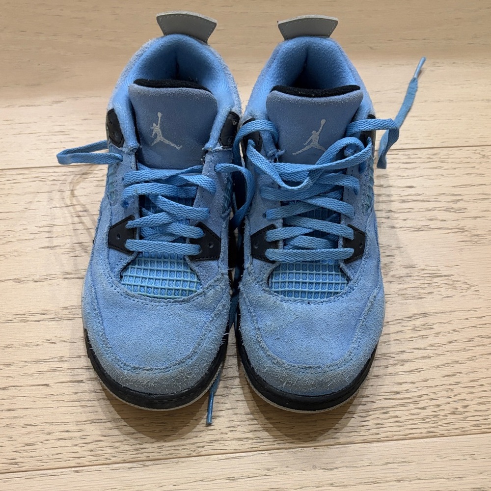 Air Jordan 4 Kids University Blue Sneakers Size 2Y - Little Kid